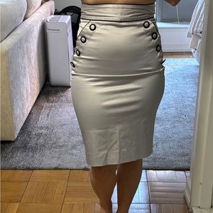 Review Australia High waisted silver skirt